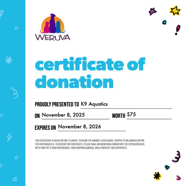 Weruva $75 gift certificate